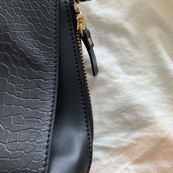 NWT KATE SPADE ABBIE VARICK ST EXOTIC BLACK BAG - Picture 4 of 8